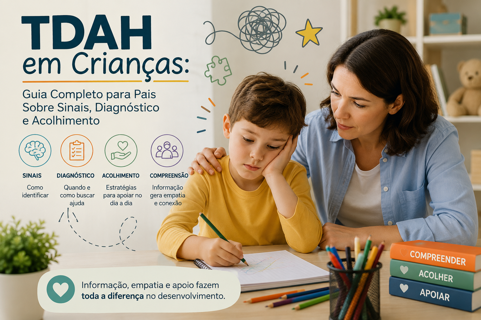 TDAH em Crianças: Guia Completo para Pais Sobre Sinais, Diagnóstico e Acolhimento