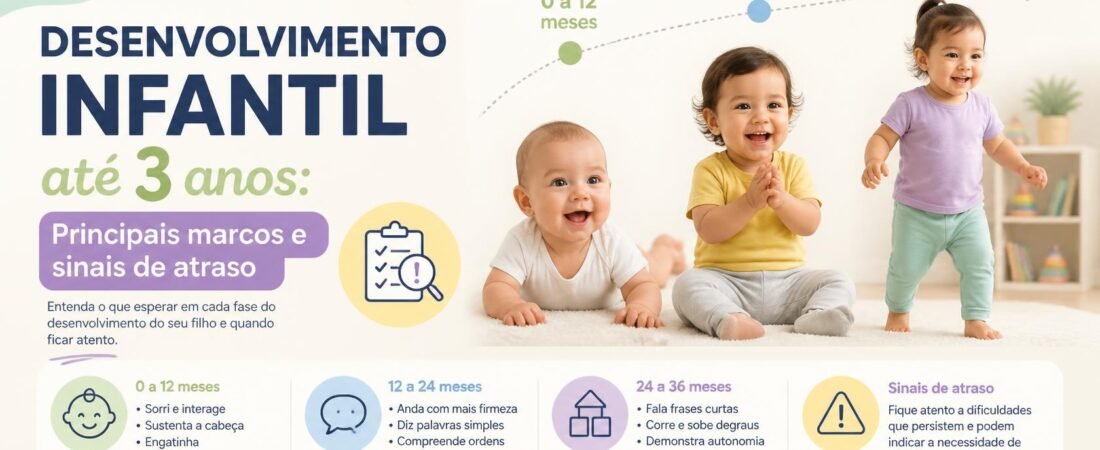 Desenvolvimento Infantil até os 3 Anos: Marcos Principais e Sinais de Atraso
