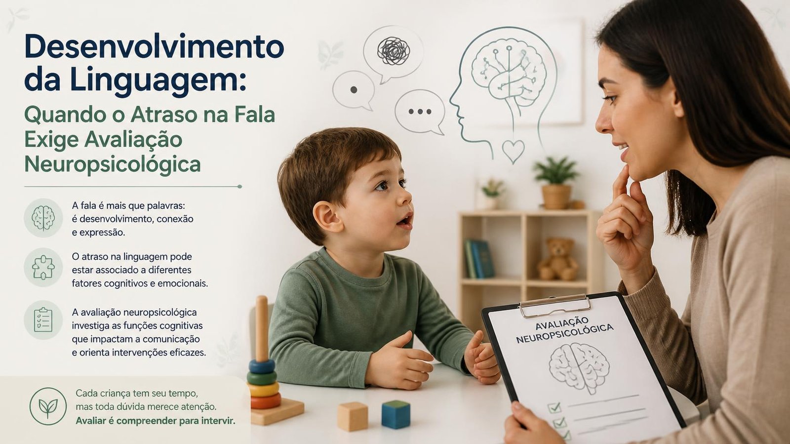 Desenvolvimento da Linguagem: Quando o Atraso na Fala Exige Avaliação Neuropsicológica