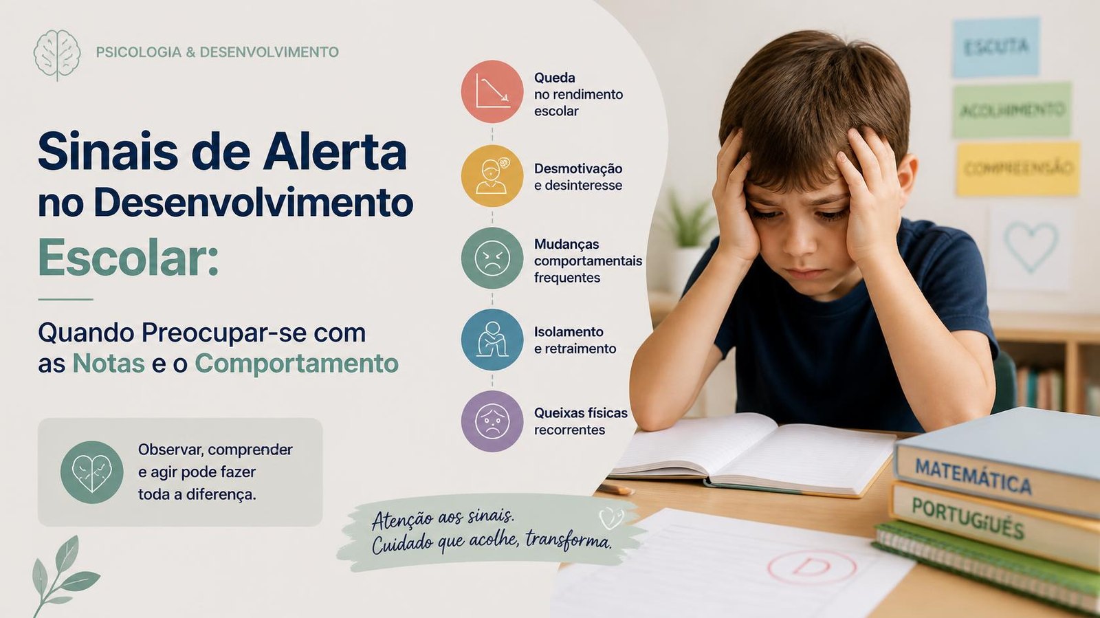 Sinais de Alerta no Desenvolvimento Escolar: Quando Preocupar-se com as Notas e o Comportamento