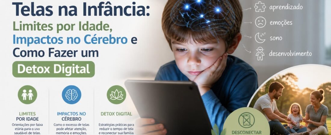 Telas na Infância: Limites por Idade, Impactos no Cérebro e Como Fazer um Detox Digital